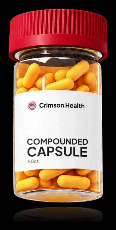 Crimson Health compounded capsule bottle